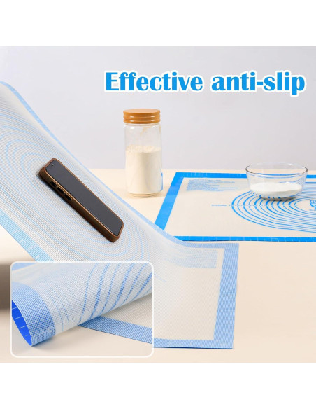 Alfombrilla de Hornear de Silicona Antiadherente 50.8x40.6cm Azul Folksy