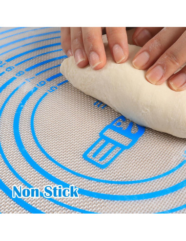 Alfombrilla de Hornear de Silicona Antiadherente 50.8x40.6cm Azul Folksy