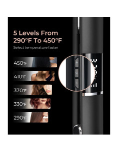 Plancha de Pelo PRITECH Titanio 1" Temperatura Ajustable 143-232C 2