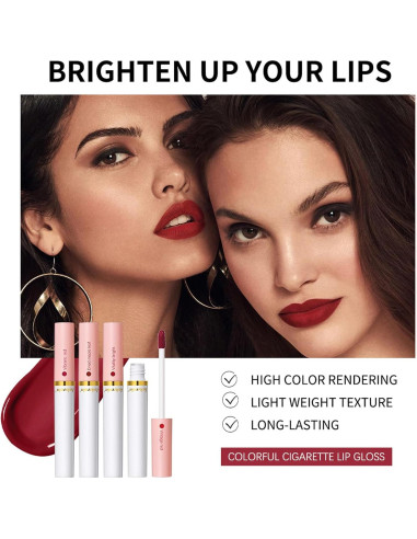 Kit de Labial Líquido Mate MEICOLY - 4 Colores Impermeables