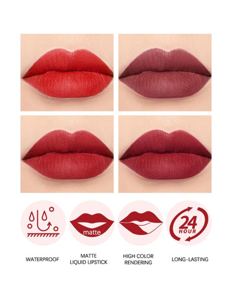 Kit de Labial Líquido Mate MEICOLY - 4 Colores Impermeables