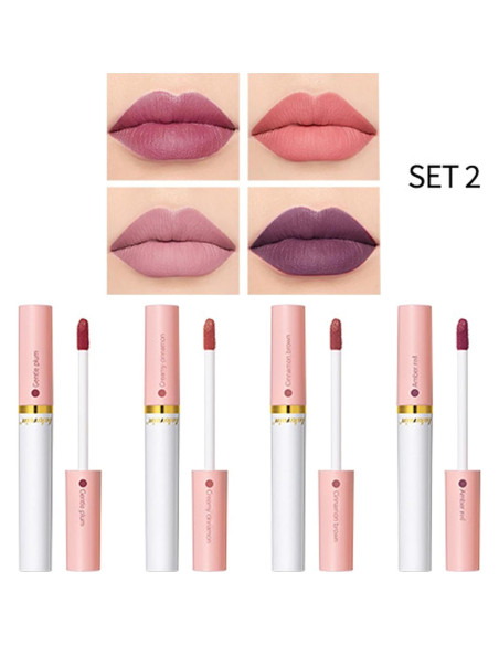 Kit de Labial Líquido Mate MEICOLY - 4 Colores Impermeables