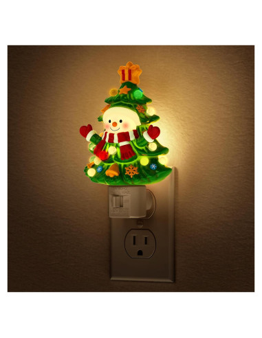 Luz Nocturna Enchufable Briignite Muñeco de Nieve 3000K