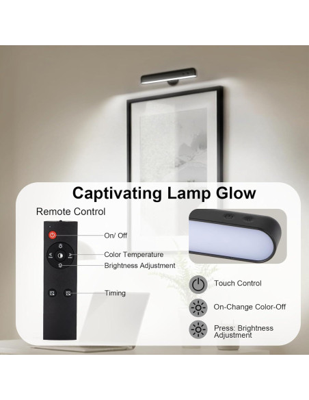 Aplique de Pared LED Recargable Llamau 7500mAh Negro