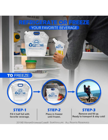 Contenedores de Agua Plegables Premium WaterStorageCube 19.2L