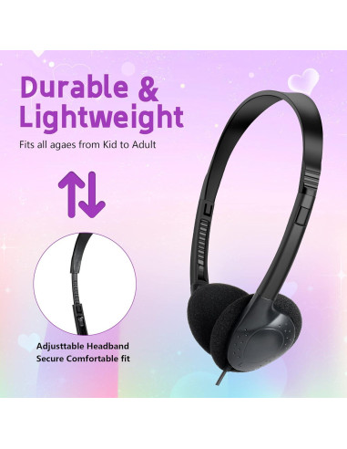 Auriculares con Cable TJZXGUI para Niños y Adultos - Paquete de 24