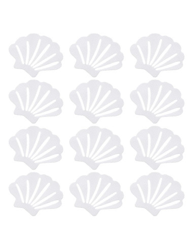 12 Pegatinas Antideslizantes para Bañera TOPBATHY Concha Marina