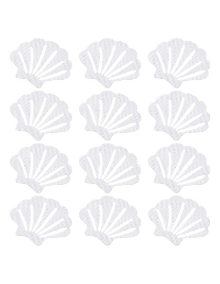 12 Pegatinas Antideslizantes para Bañera TOPBATHY Concha Marina