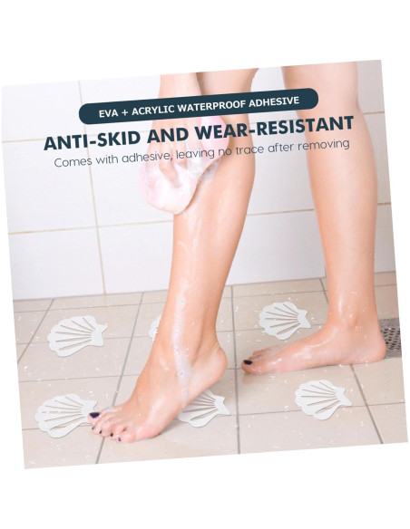 12 Pegatinas Antideslizantes para Bañera TOPBATHY Concha Marina