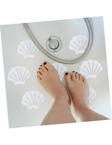 12 Pegatinas Antideslizantes para Bañera TOPBATHY Concha Marina