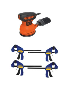 Lijadora Orbital Aleatoria BLACK+DECKER 127mm con Abrazaderas