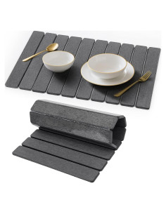 Alfombrilla de Secado Diatomácea Favorking 60x39 cm Gris Oscuro