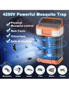 Zapper Solar de Insectos Freeice 4200V Inalámbrico LED Naranja 2