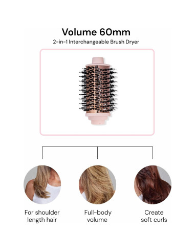 Accesorio Cepillo Secador L'ANGE HAIR Ovalado 60mm Negro