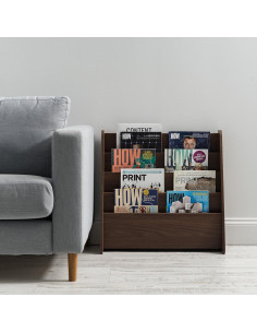 Soporte de Revistas de Madera IRIS USA 4 Niveles Marrón Oscuro 2