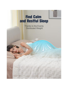 Manta Pesada Kivik Doble Cara 121.92x182.88cm Beige 6.8kg 2