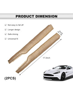 Relleno de Espacio entre Asientos de Cuero FSTURIOS 2 Piezas Beige 2
