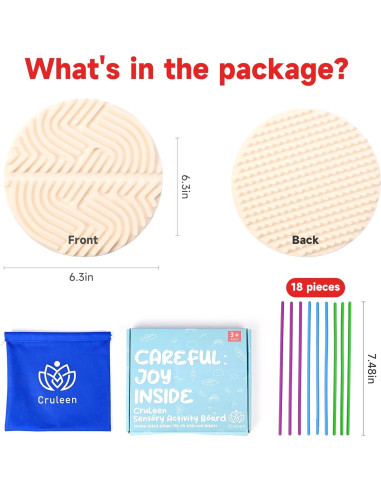 Tablero Sensorial de Silicona Cruleen 18 Cuerdas 16x16cm