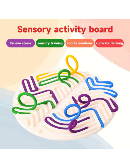 Tablero Sensorial de Silicona Cruleen 18 Cuerdas 16x16cm