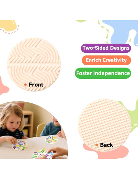 Tablero Sensorial de Silicona Cruleen 18 Cuerdas 16x16cm