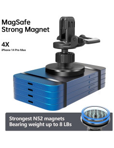 Soporte Magnético para Teléfono UBeesize Auto 2-en-1 360 2