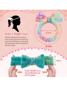 Banda de Cabeza Spa WSYUB - Paquete de 3 Microfibra Talla Única 2