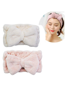 Diademas de Microfibra Chloven 2 Pack con Lazo Ajustable