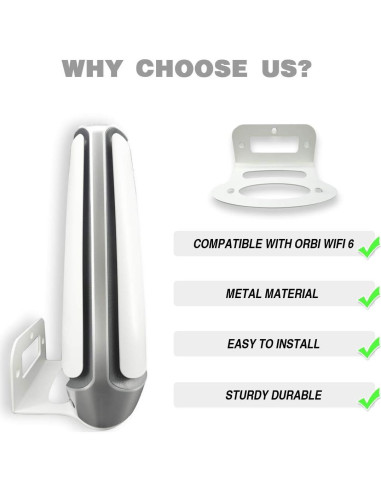 Soporte de Montaje en Pared Orbi WiFi 6 BELIEFLUO Metal 1pieza