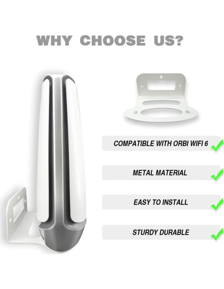 Soporte de Montaje en Pared Orbi WiFi 6 BELIEFLUO Metal 1pieza