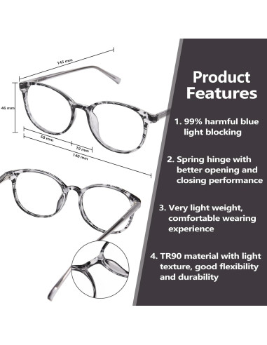 Gafas de Luz Azul OPTOFENDY para Mujeres TR90 Anti UV400