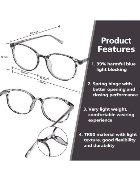 Gafas de Luz Azul OPTOFENDY para Mujeres TR90 Anti UV400