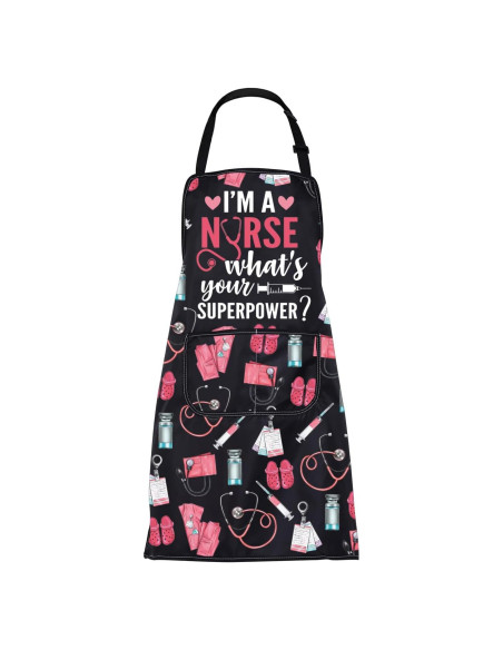 Delantal de Cocina para Enfermera FUSTMW con Bolsillos 73x68cm Delantal de Cocina para Enfermera FUSTMW con Bolsillos 73x68cm