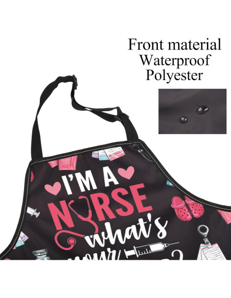 Delantal de Cocina para Enfermera FUSTMW con Bolsillos 73x68cm Delantal de Cocina para Enfermera FUSTMW con Bolsillos 73x68cm