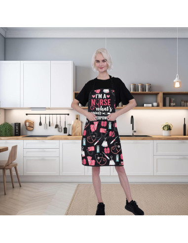 Delantal de Cocina para Enfermera FUSTMW con Bolsillos 73x68cm