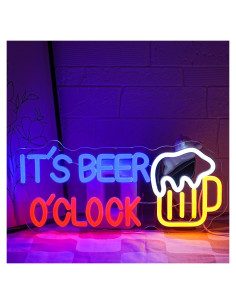 Cartel Neón 'Es Hora de Cerveza' LED Regulable Gyaksjm 36.83x16.26cm