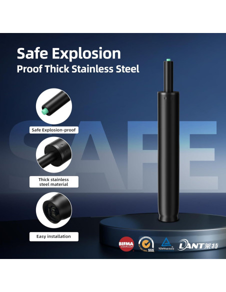 Cilindro de Gas MASTERY MART para Silla de Oficina 4" Negro