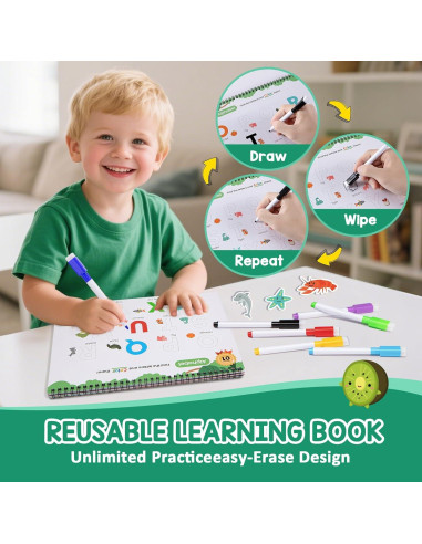 Libro de Actividades Preescolares VUIYA 3-5 Años - Trazado y Escritura