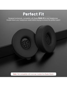 Cubiertas de Silicona para Auriculares Beats Solo 4 y 3 - Negro 2