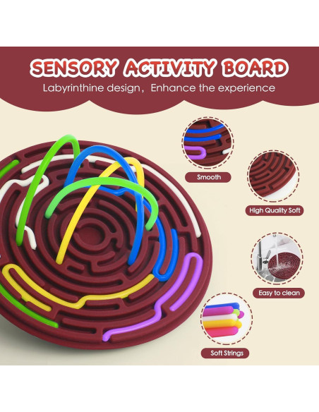 Tablero de Actividad Sensorial FFKWUOT Burdeos 16.3 cm