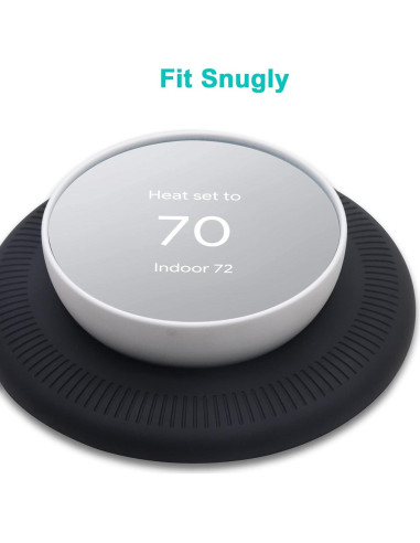 Cubierta de Placa de Pared Poivy para Termostato Nest Negro