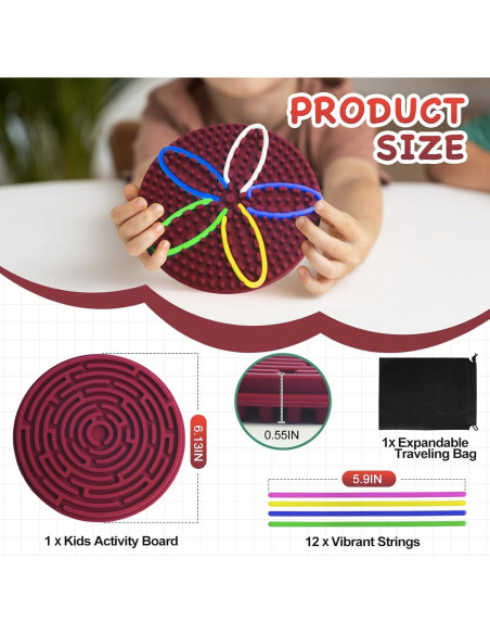 Tablero de Actividad Sensorial FFKWUOT Burdeos 16.3 cm