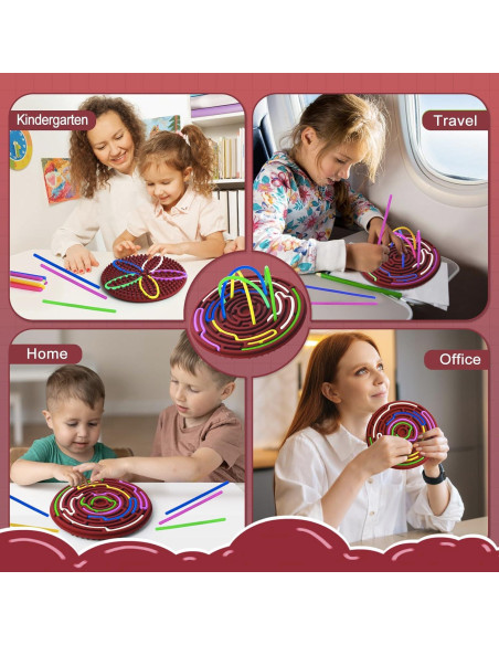 Tablero de Actividad Sensorial FFKWUOT Burdeos 16.3 cm