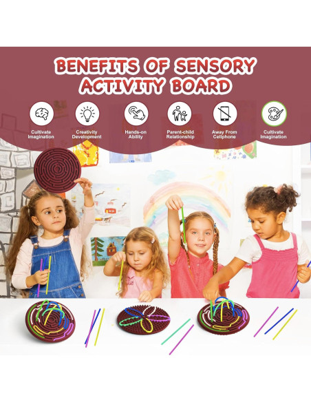 Tablero de Actividad Sensorial FFKWUOT Burdeos 16.3 cm