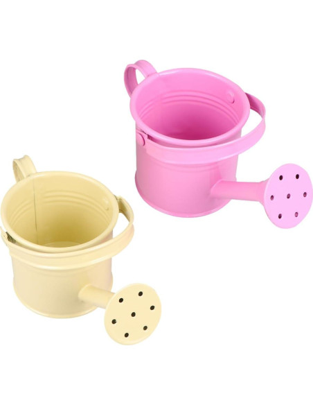 Regaderas de Metal para Niños DOITOOL 2PCS Beige y Rosa