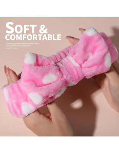 Diademas de Maquillaje Teenitor 5 Piezas Microfibra Colorida