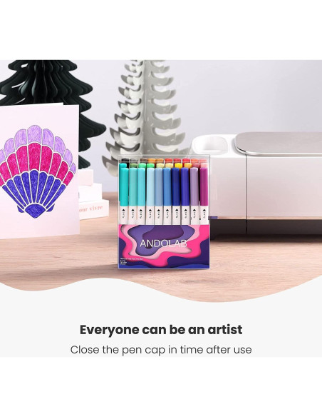 Juego de Plumas de Punta Fina ANDOLAB 0.4mm - 30 Colores