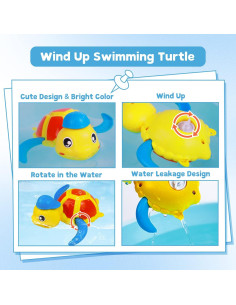 Juguetes de baño Cuterabit - Tortugas y Pato Nadadores 2