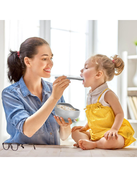 Juego de Alimentación de Silicona MIICASA 12 Piezas para Bebés