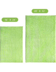Alfombra de Baño Antideslizante Eanpet Chenille 50x80cm Verde 2