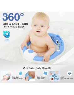 Asiento de Baño Antideslizante para Bebés YT-8810 - Azul 2